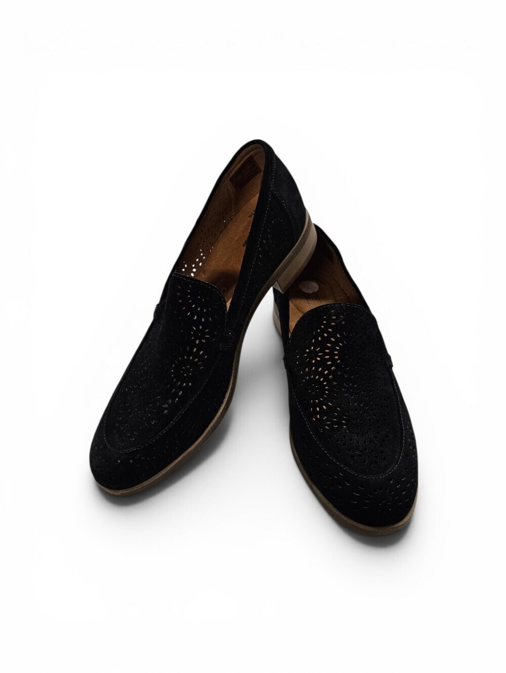 Clarks Black Suede Perforated Women's Loafers